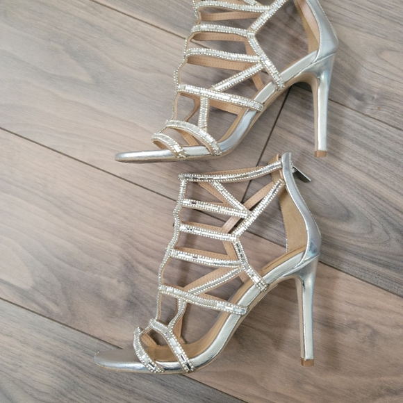 ALDO Silver Cage Heels - Size 7 - Picture 5 of 9